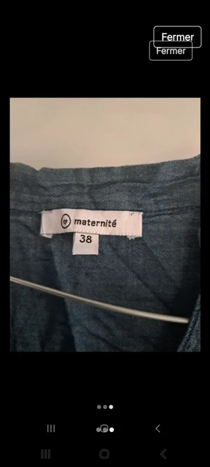 Haut style jeans maternité 38 - photo numéro 3