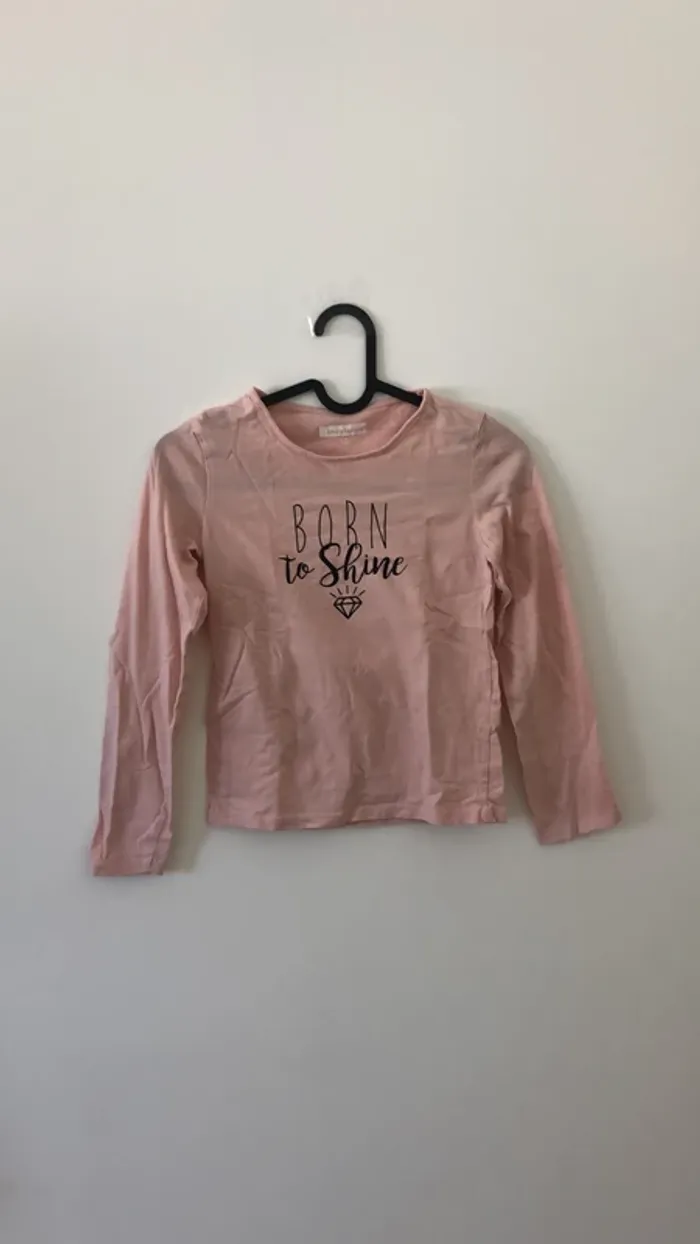 Tee shirt manche longues rose