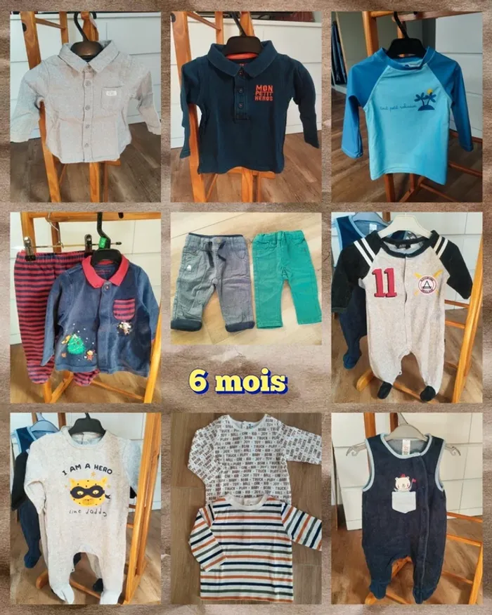 Lot de 11 pièces garçon 6 mois