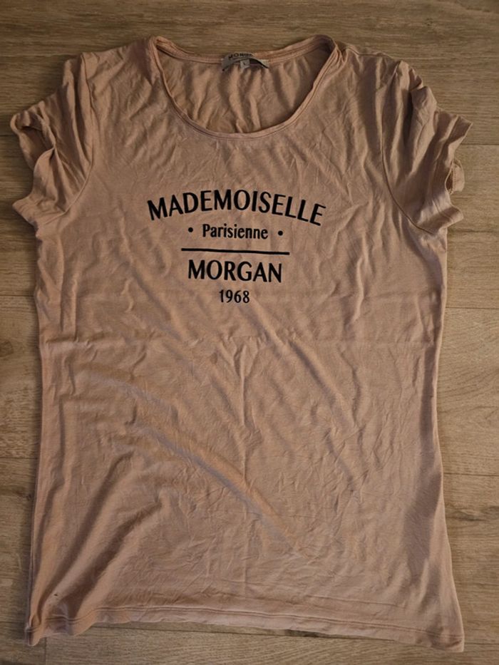 T shirt rose clair Morgan