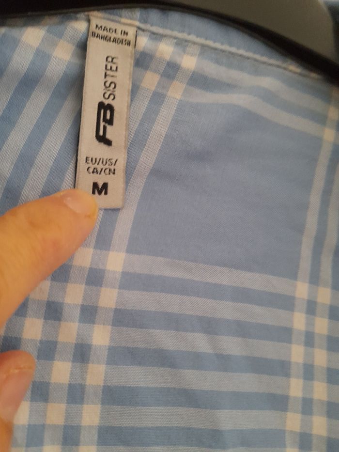 Chemise femme bleu à carreaux - photo numéro 4