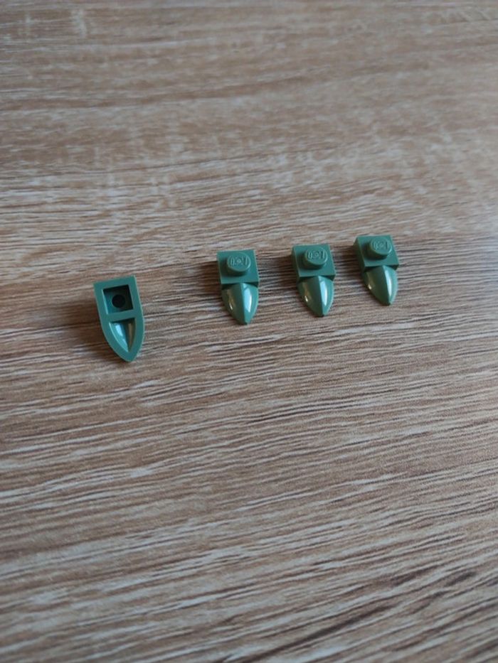 Lego lot 4 plats modifié 1x1 Sand green - photo numéro 4