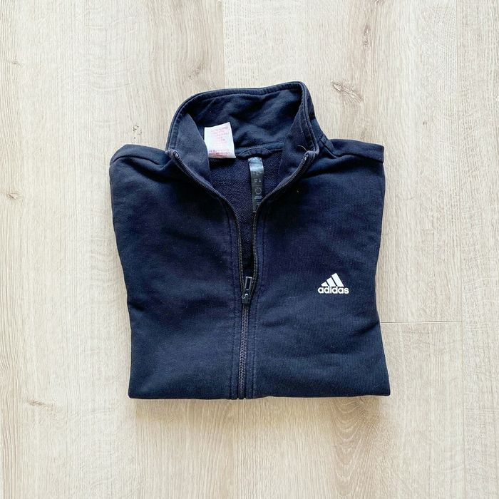 Adidas Sportwear Vintage Veste survêtement Noir Unisexe Exclusive Y2K en très bon état (Taille 13/14 Ans)