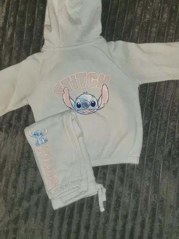 Ensemble stitch jogging bleu ciel