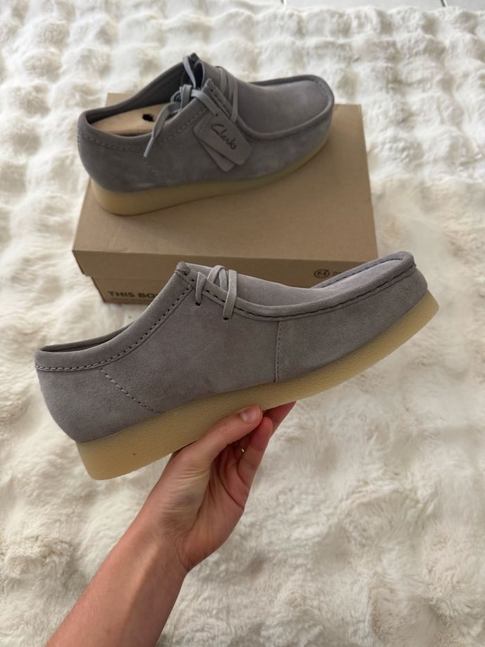 Clarks Derbys en nubuck Wallabee Evo - Gris clair - photo numéro 3