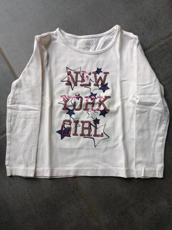 T-shirt fille manches longues 4 ans