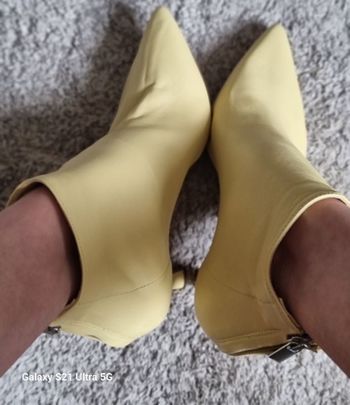 Bottine cuir jaune