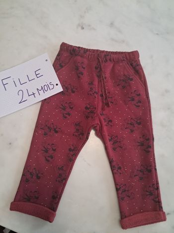 Pantalon leggings molletonné fille 24 mois