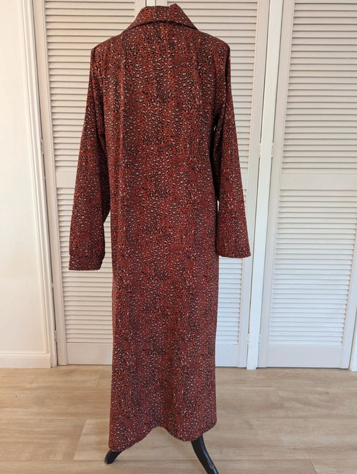 Robe longue motif léopard terracotta - photo numéro 4