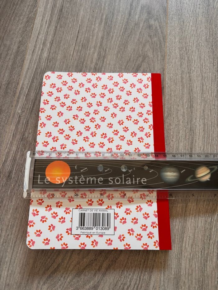 carnet de notes a5 à carreaux neufs jardiland couverture pattes de chien - photo numéro 5
