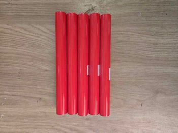 Vinyle permanent rouge pour machine de découpe (5 x 1m)