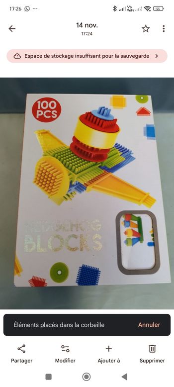 Jeu Hedgehog blocks 100 pièces Neuf