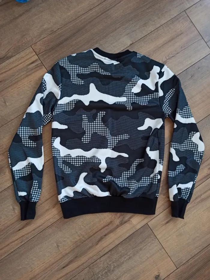 Pull noir militaire homme manches longues taille L - photo numéro 4