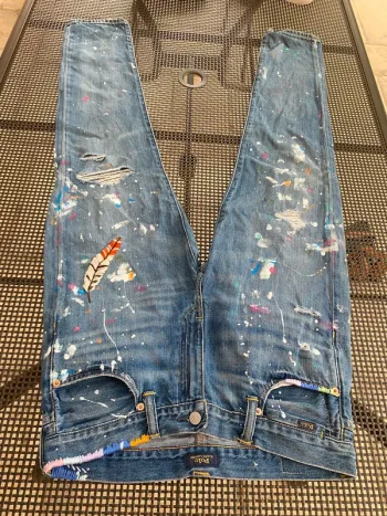 Magnifique jean brodé Ralph Lauren 38