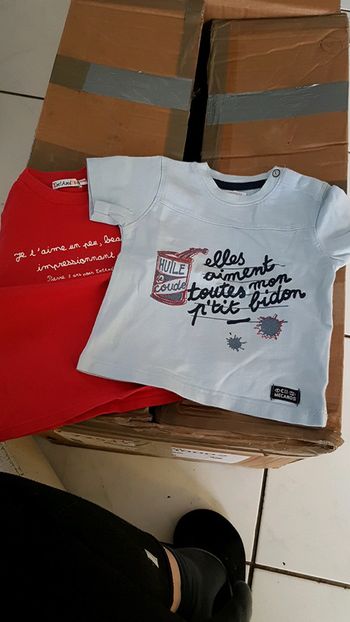 Lot 2 tee shirt 12 mois