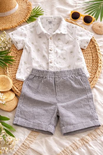 Ensemble chemise + bermuda garçon 