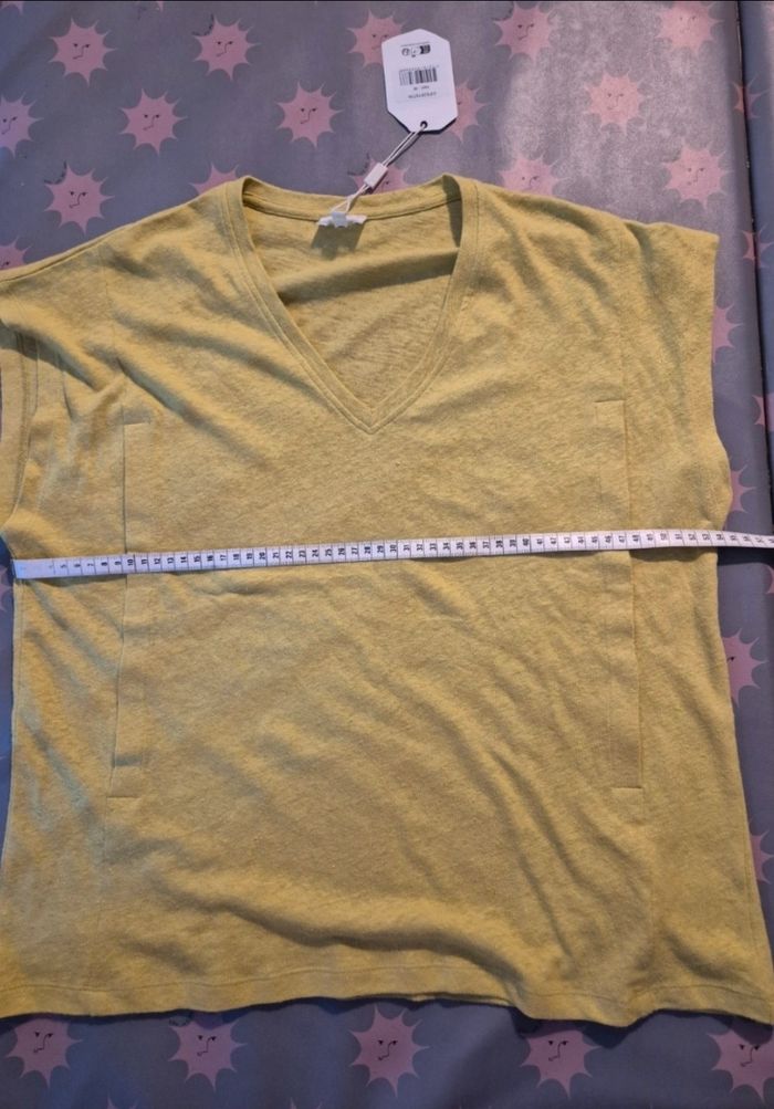 Top haut tshirt tajine banane lin et coton M - photo numéro 7