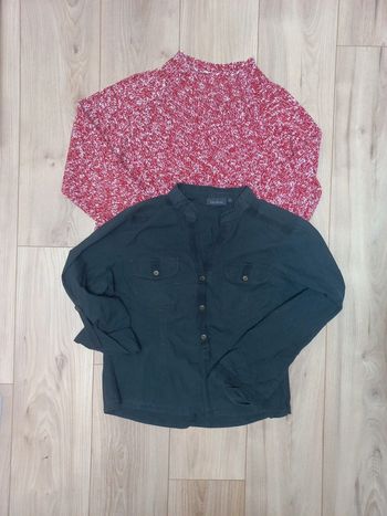 Lot 2 hauts pull/blouse