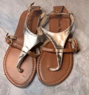 Sandales argent gris fille 31