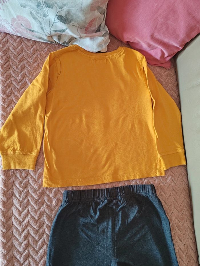Pyjama garçon tbe 5 ans gemo jaune gris dessin très légèrement effacé en haut - photo numéro 6
