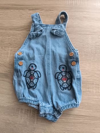 Barboteuse combi short jean 6 mois sergent major