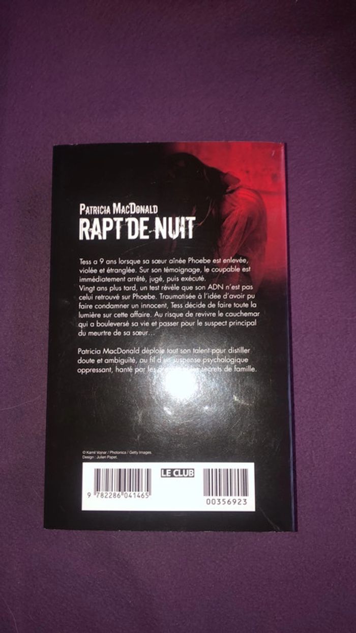 Livre Rapt de nuit - photo numéro 2