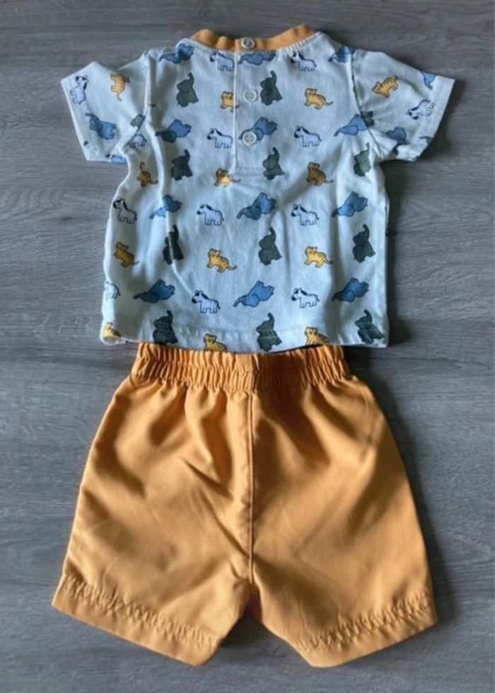 Ensemble t-shirt et short 3 mois - photo numéro 2