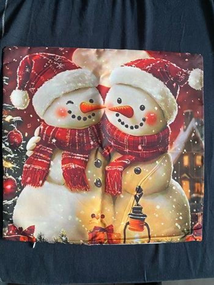 Lot de 4 taies d’oreiller (40x40cm) Noël - photo numéro 2