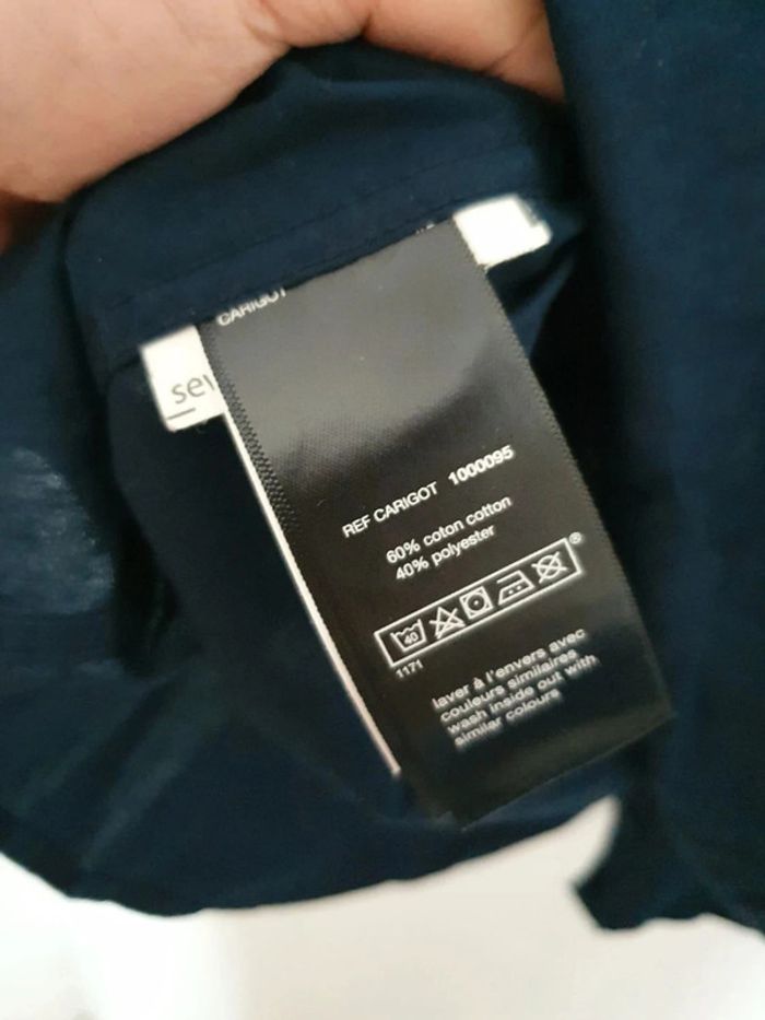 Chemise homme bleu marron celio taille L coton polyester - photo numéro 5