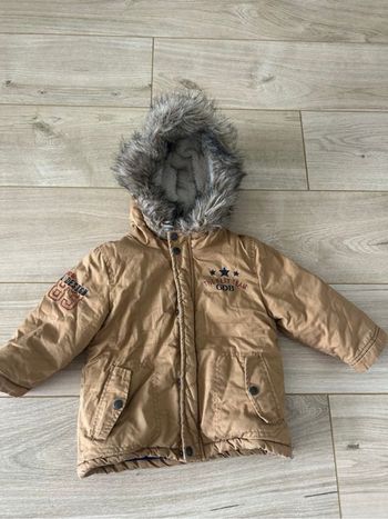 Manteau chaud garçon 18 mois  à capuche