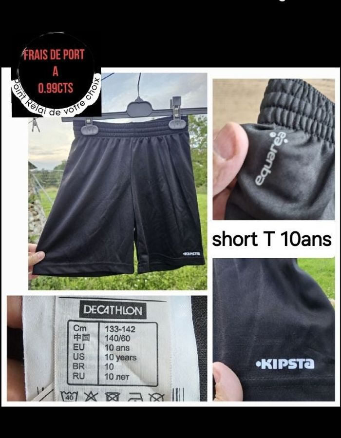 Short noir 10 ans KIPSTA ( foot, sport )