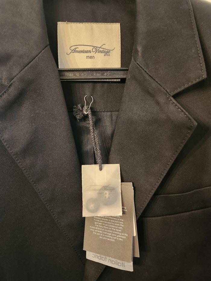 Veste blazer homme noire American vintage men taille 48 neuve - photo numéro 2
