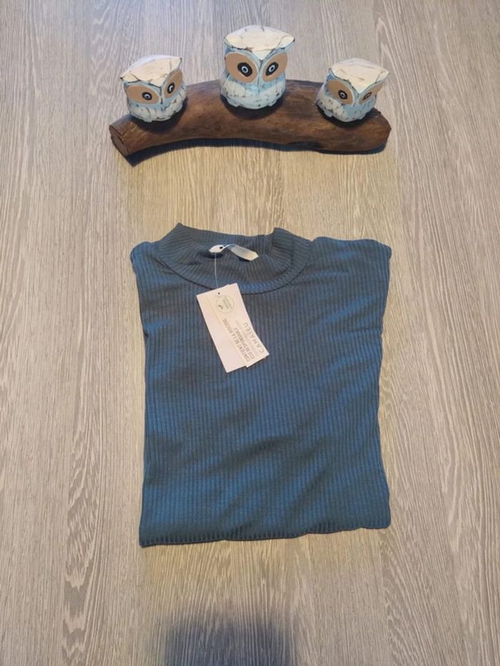 Haut manches longues camaïeu bleu taille m - photo numéro 1
