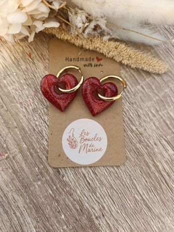 Boucles d'oreilles en résine 