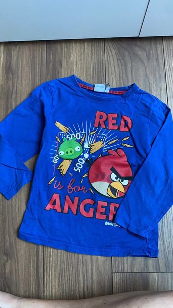 Pull bleu Angry birds 8 ans