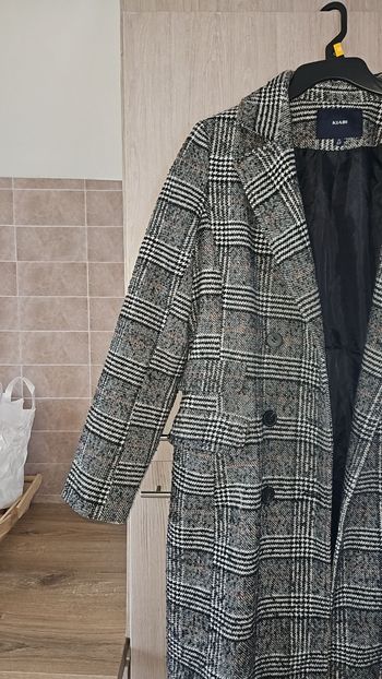 Manteau long à carreaux