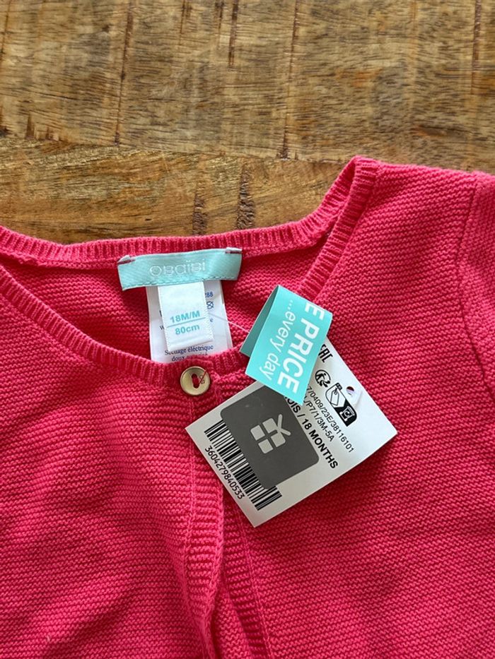 Gilet rose obaibi 18 mois - photo numéro 2