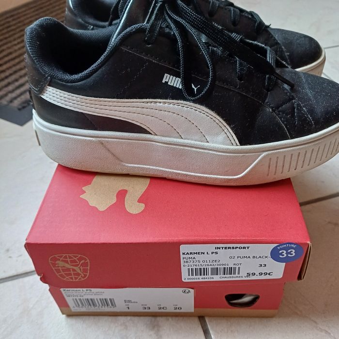 Tennis Puma fille pointure 33 - photo numéro 2