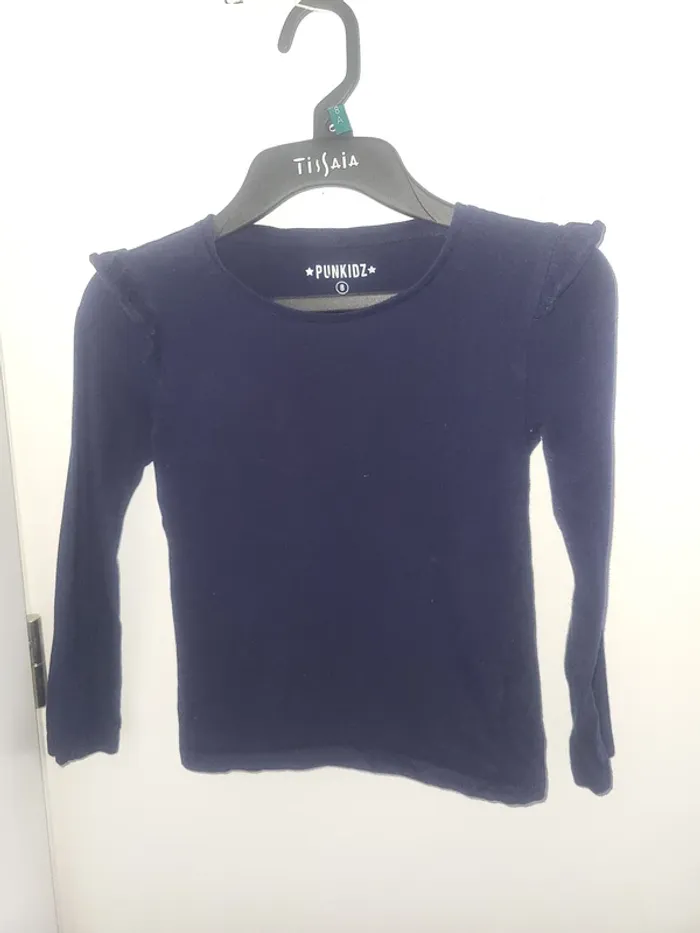 T-shirt à manches longues noir Taille 8 ans