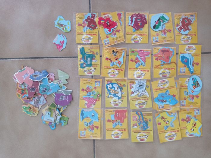 Lot de magnets France & Europe "Le Gaulois" et "Brossard"