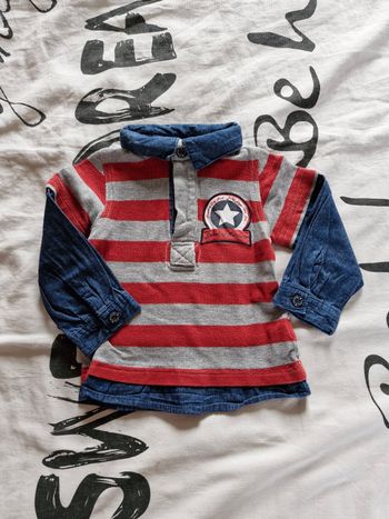 Pull chemise garçon