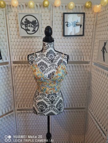 Top crop floral  style romantique / boho  TL / 40 femme Lili Sidonio 