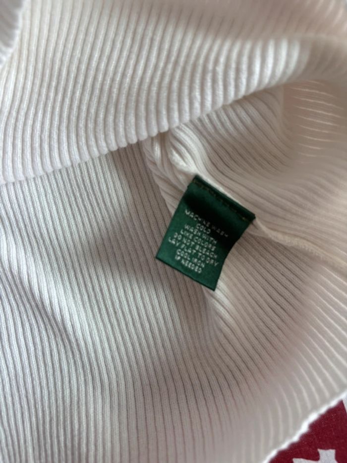 Sweat col roulé Ralph Lauren blanc taille S - photo numéro 5
