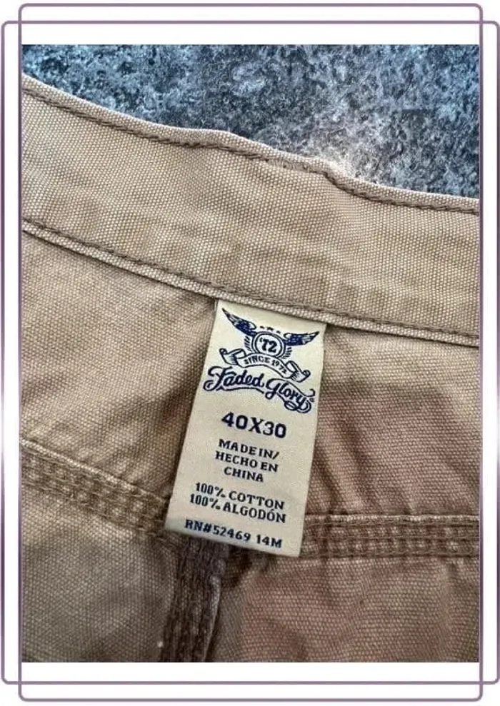 Short workwear homme Faded Glory 40x30 Pantaloncini carpentiere uomo Zimmermannsshorts Herren - photo numéro 5