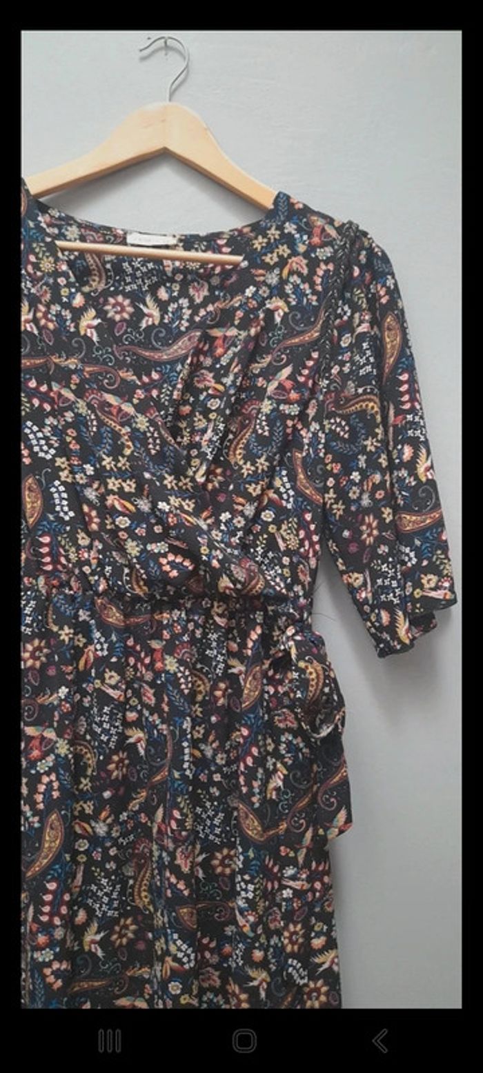 Robe longue fluide imprimé fleuri - photo numéro 4
