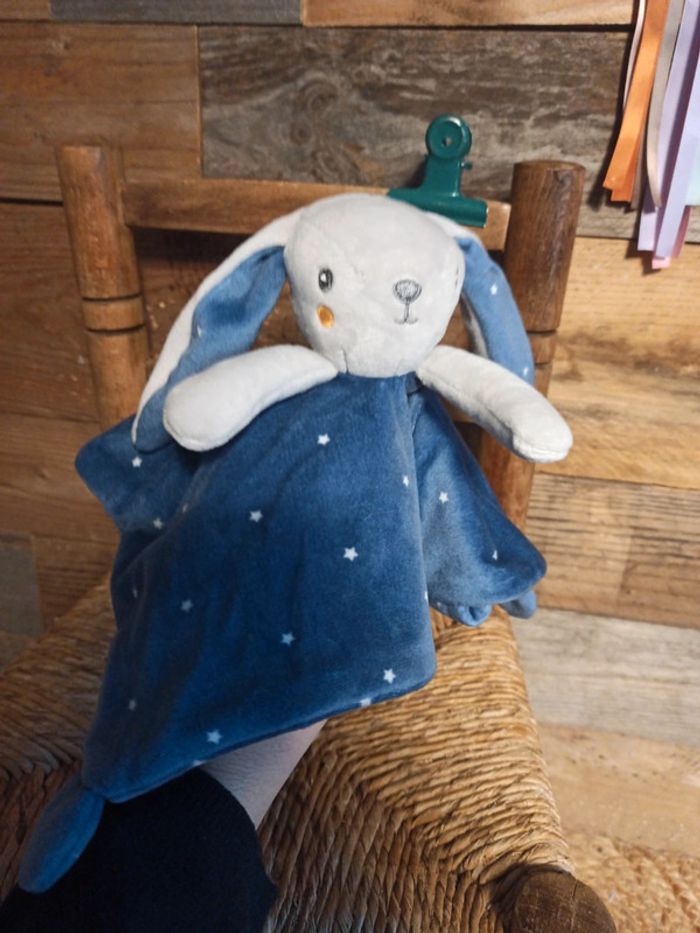 Doudou lapin bleu étoiles Simba toys tbe - photo numéro 4