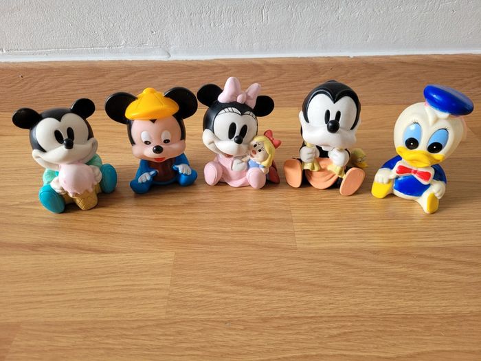 Lot ancienne figurine pouet disney mickey minnie donald dingo