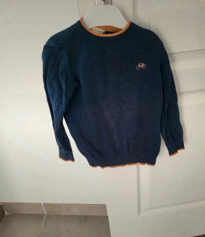 Pull garcon bleu marine vertbaudet 4 ans