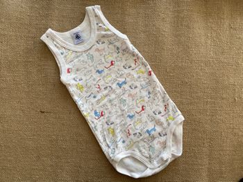 Body sans manches imprimé chien Petit Bateau 24 