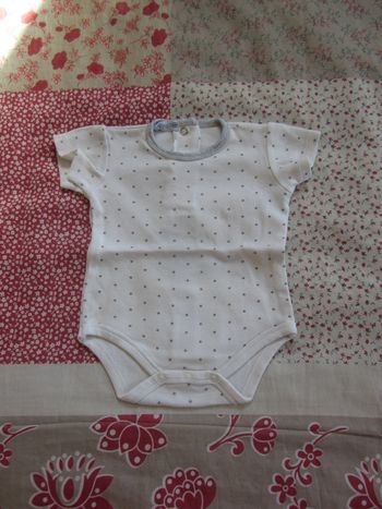 Body croisé manches courtes blanc 6 mois